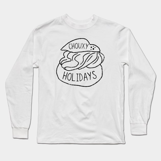 French Croquembouche Choux Pastry Puffs  For Chouxy Holidays Long Sleeve T-Shirt by Nutrignz